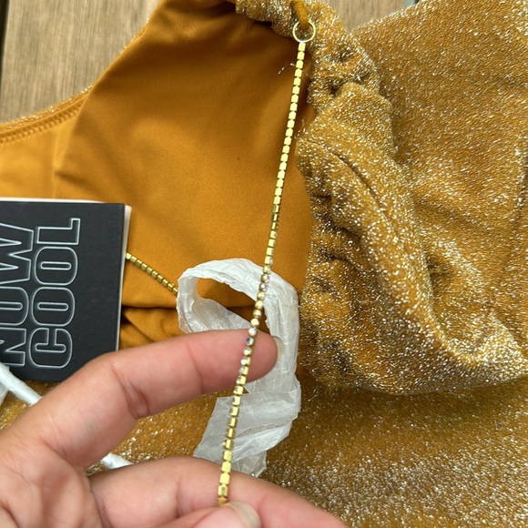 NWT‎ free people SIZE M It's Now Cool The Xback One-Piece Diamond solitare - Picture 7 of 7